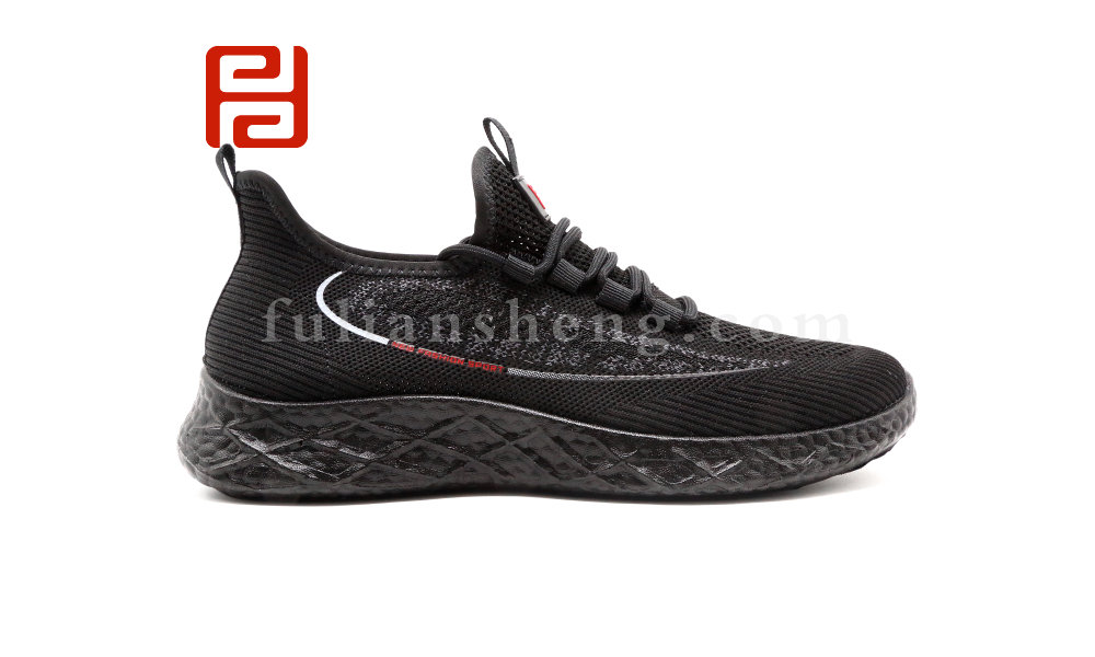 福連升夏季休閑運(yùn)動漫步鞋飛織透氣軟底舒適男鞋