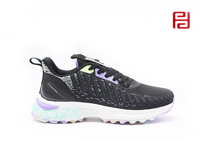 福連升秋季休閑運(yùn)動(dòng)女鞋馬拉松梭織防滑透氣舒適旅游鞋