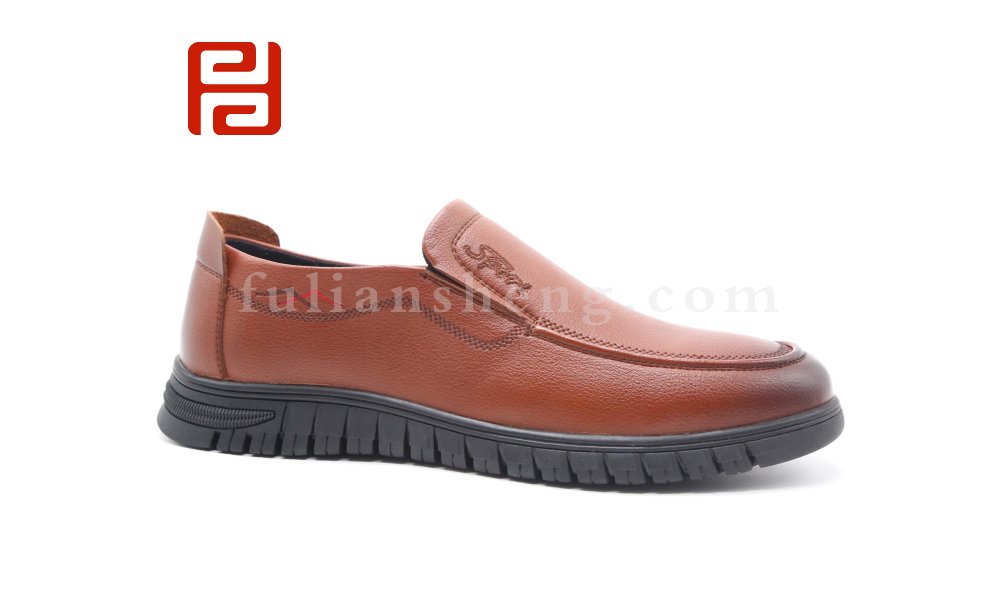 福連升春季商務(wù)男鞋休閑軟底工作鞋百搭套腳鞋子